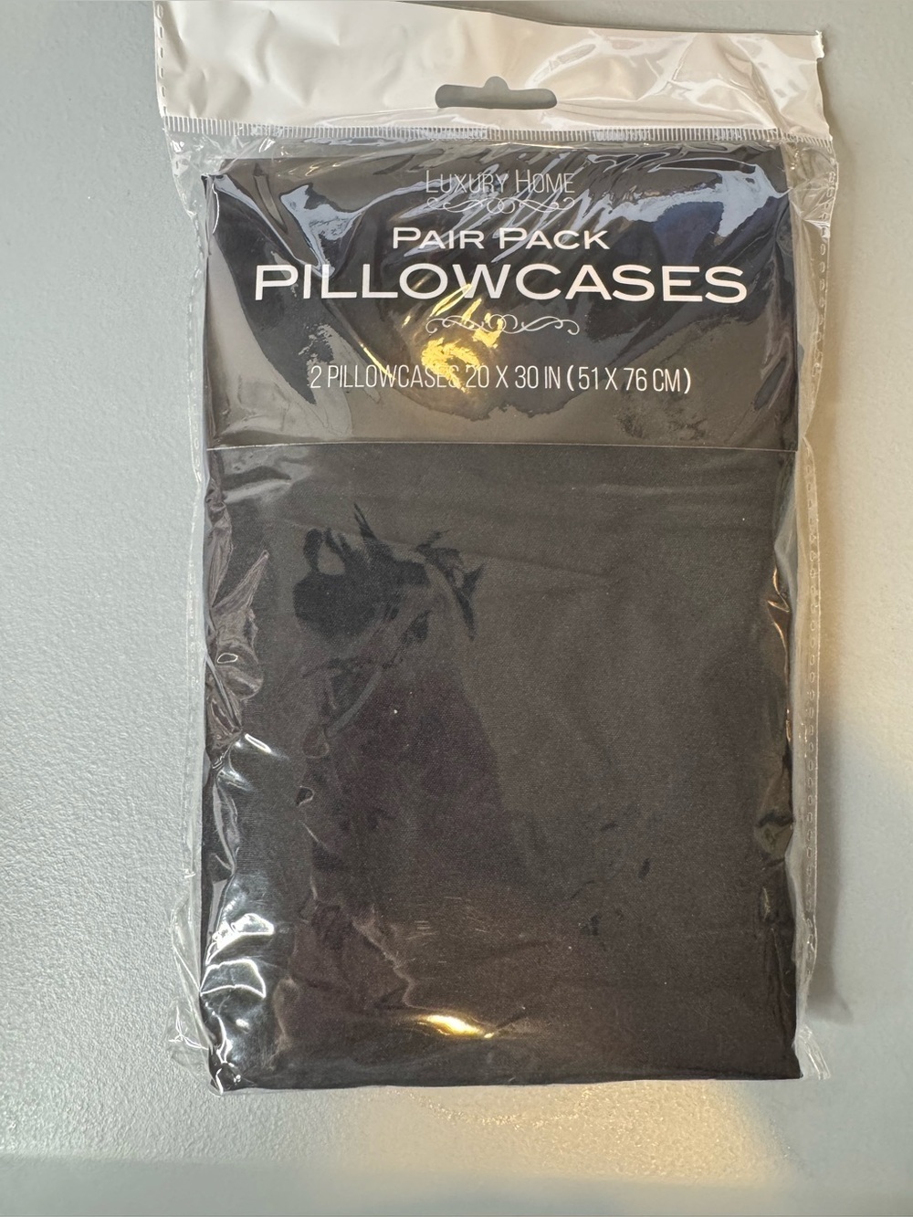 Luxury home Black Pillow cases - Pair Pack 2-pack 20x30